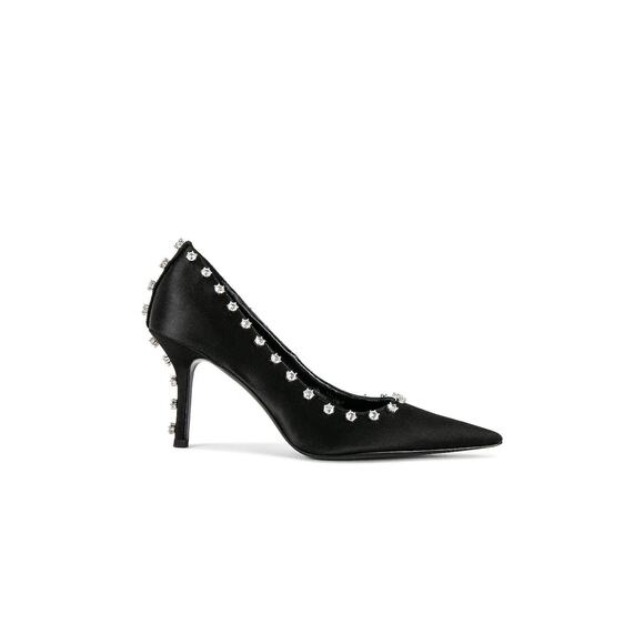 Alexander Wang Delphine 85 Crystal Stud Pump Black - Picture 1 of 5